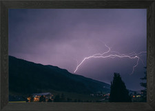 Listing image for Lightning strike Framed Wall Art Poster Canvas Print Picture