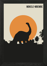 Listing image for Mokele mbembe Crytpid Framed Wall Art Poster Canvas Print Picture