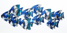 Listing image for SCHOOL OF BLUE FISH Metal Wall Art Suitable for Indoor and Outdoor Use 68 cm