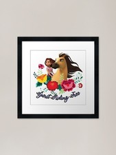 Listing image for The spirit Riding Free Dreamworks F Framed Wall Art Poster Canvas Print Picture