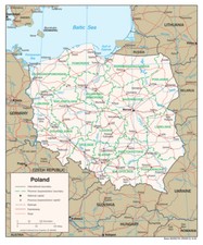 Listing image for Poland Road Highway Transportation Map Country Nation Poster Print