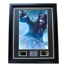 Listing image for JOHNNY DEPP Signed PIRATES OF THE CARIBBEAN FILM CELL MEMORABILIA Jack Sparrow