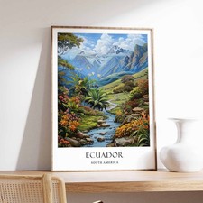 Listing image for 3 Ecuador Poster, Home Decor, Ecuador Wall Art, South American Travel Poster, Ga
