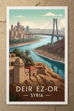 Listing image for Captivating Deir ez-Zor Syria Travel Poster - Mesopotamian Magic Art Print A1-A4