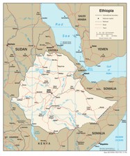 Listing image for Ethiopia Road Highway Transportation Map Country Nation Poster Print