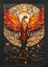 Listing image for Phoenix of the Sacred Grove Framed Wall Art Poster Canvas Print Picture