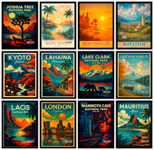Listing image for Metropolitan City Travel Poster | Modern Skyline Wall Art Print | Home & Office