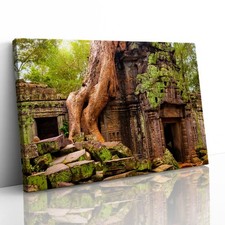 Listing image for Ta Prohm Temple Cambodia Canvas Framed Print Picture Wall Art