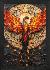 Listing image for Phoenix of the Sacred Grove Framed Wall Art Poster Canvas Print Picture