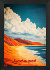 Listing image for Skeleton Coast Art Poster Framed Wall Art Poster Canvas Print Picture