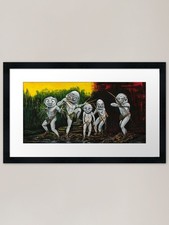 Listing image for Asaro Mudmen of Papua New Guinea Fr Framed Wall Art Poster Canvas Print Picture