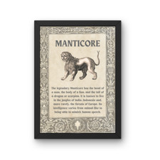 Listing image for Manticore Mythical Creature,Unframed Poster Print, Folklore Fantasy Home Decor