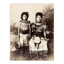 Listing image for Burton Brothers Photograph of Samoan Princesses Wall Art Print