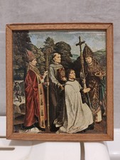 Listing image for Vintage Religious Art Print Historic Renaissance Scene Clergy Figures Framed