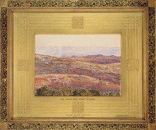 Listing image for Hunt Wh the Dead Sea from Siloam Vintage Art Print Poster Wall Decor Minimal Int
