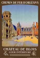 Listing image for T26 Vintage Chateau De Blois French Railways France Travel Poster Re-Print A4