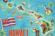 Listing image for 366749 Aloha Hawaii Vintage Pacific Ocean Island Art Decor Print Poster