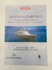 Listing image for QE2 Memorabilia - ‘Caribbean Masterpiece - 19th October 1997’ By Victoria Travel