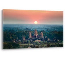 Listing image for Angkor Wat Sunrise Siem Reap Cambodia Khmer Framed Canvas Wall Art Picture Print
