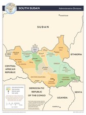 Listing image for South Sudan Political Administrative Province Region Map Country Nation Print