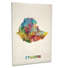 Listing image for Ethiopia Watercolor Map Box Canvas and Poster Print (2721)