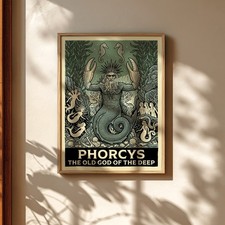 Listing image for Phorcys Poster, Greek Mythology Art, Fineart, Greek Mythology, Phorcys Print