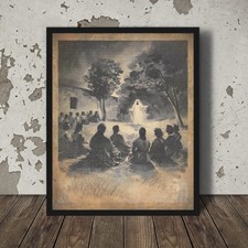 Listing image for Vintage WITCHES COVEN Wall Art, Ghost Spirit Horror Decor, Folklore Witchcraft