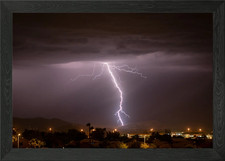 Listing image for Single Lightning Framed Wall Art Poster Canvas Print Picture