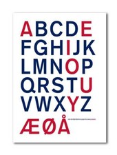Listing image for Scandinavian Norway print NORWEGIAN ALPHABET typography art poster FREE POSTAGE