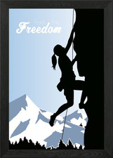 Listing image for Mountain climbing Nature Framed Wall Art Poster Canvas Print Picture