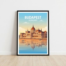 Listing image for Budapest Hungary Travel Poster Wall Art Print Framed Unframed