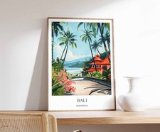 Listing image for 2 Bali Poster, Indonesia Poster, Beach Poster, Travel Poster, Home Decor, Tropic