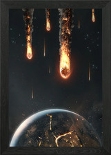 Listing image for Meteorite Impact Framed Wall Art Poster Canvas Print Picture