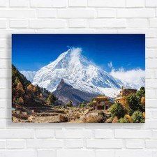Listing image for Mount Manaslu In Himalayas Nepal Original Canvas Print Large Picture Wall Art