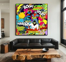 Listing image for Space Ghost Classic Modern Wall Art Pop Culture Graffiti Stretched Canvas