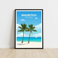 Listing image for Mauritius East Africa Travel Poster Wall Art Print Holiday Gift