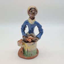 Listing image for Antigua Pottery Ceramic Drummer Figurine Caribbean Folk Art Collectible 70s Vtg