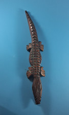 Listing image for Hand Carved Wooden Crocodile/Alligator Ornament Figurine Sculpture