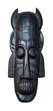 Listing image for A Pre-owned Hand Carved Wooden African Tribal Wall Mask 50cm Long