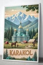 Listing image for Captivating Karakol Kyrgyzstan Travel Poster - Landmark Inspired Art Print moreD