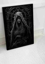 Listing image for AI FANTASY DARK GOTHIC EVIL WITCH POSTER PRINT DEATH BEAUTY ART SIZE A3 A4