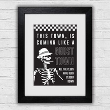 Listing image for Ghost Town Song Lyrics Print Art Poster A4 Wall Decor Unframed