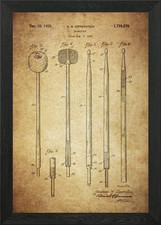 Listing image for Drum Patent Framed Wall Art Poster Canvas Print Picture