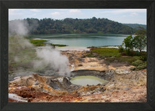 Listing image for Volcanic Lake and Fumarole Sulawesi Framed Wall Art Poster Canvas Print Picture