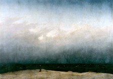 Listing image for The Monk by the Sea 1808 POSTER PRINT A1 German Painting Vintage Wall Art Decor