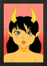 Listing image for La diablesse en feu Framed Wall Art Poster Canvas Print Picture
