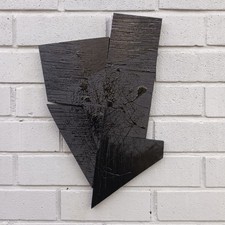 Listing image for Brutalist MCM Wall Art Wood Texture Abstract Architectural Interior Design No.9