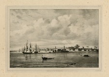 Listing image for Antique Print-SURINAME-PORT-FORT ZEELANDIA-PARAMARIBO-Lauters-Benoit-1839