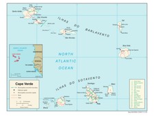 Listing image for Cape Verde Road Highway Transportation Transport Map Country Nation Print