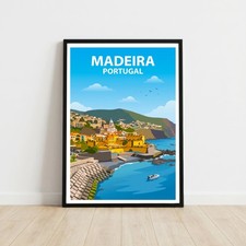 Listing image for Madeira Portugal Travel Poster Wall Art Print Holiday Gift